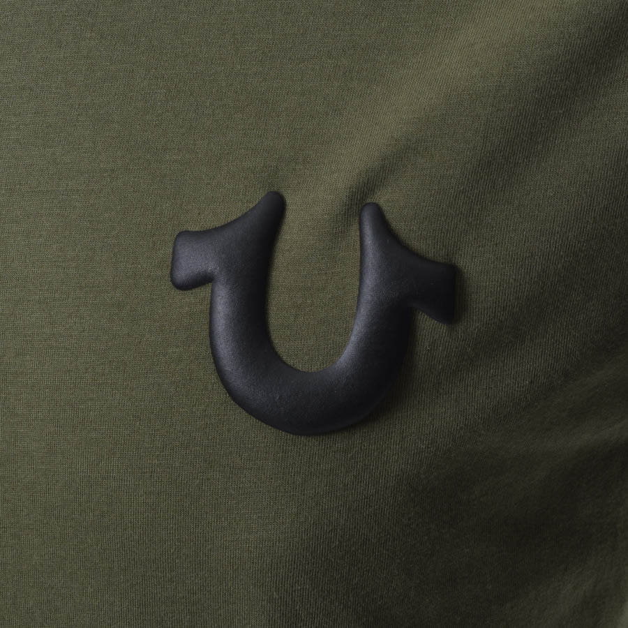 True Religion Logo T Shirt Green | Mainline Menswear